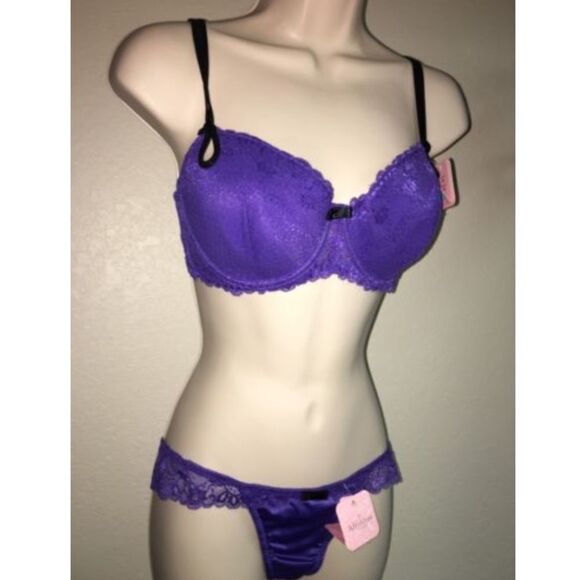 Affinitas 3pc Set Bra Panty Babydoll 34D Large NWT - Picture 2 of 6